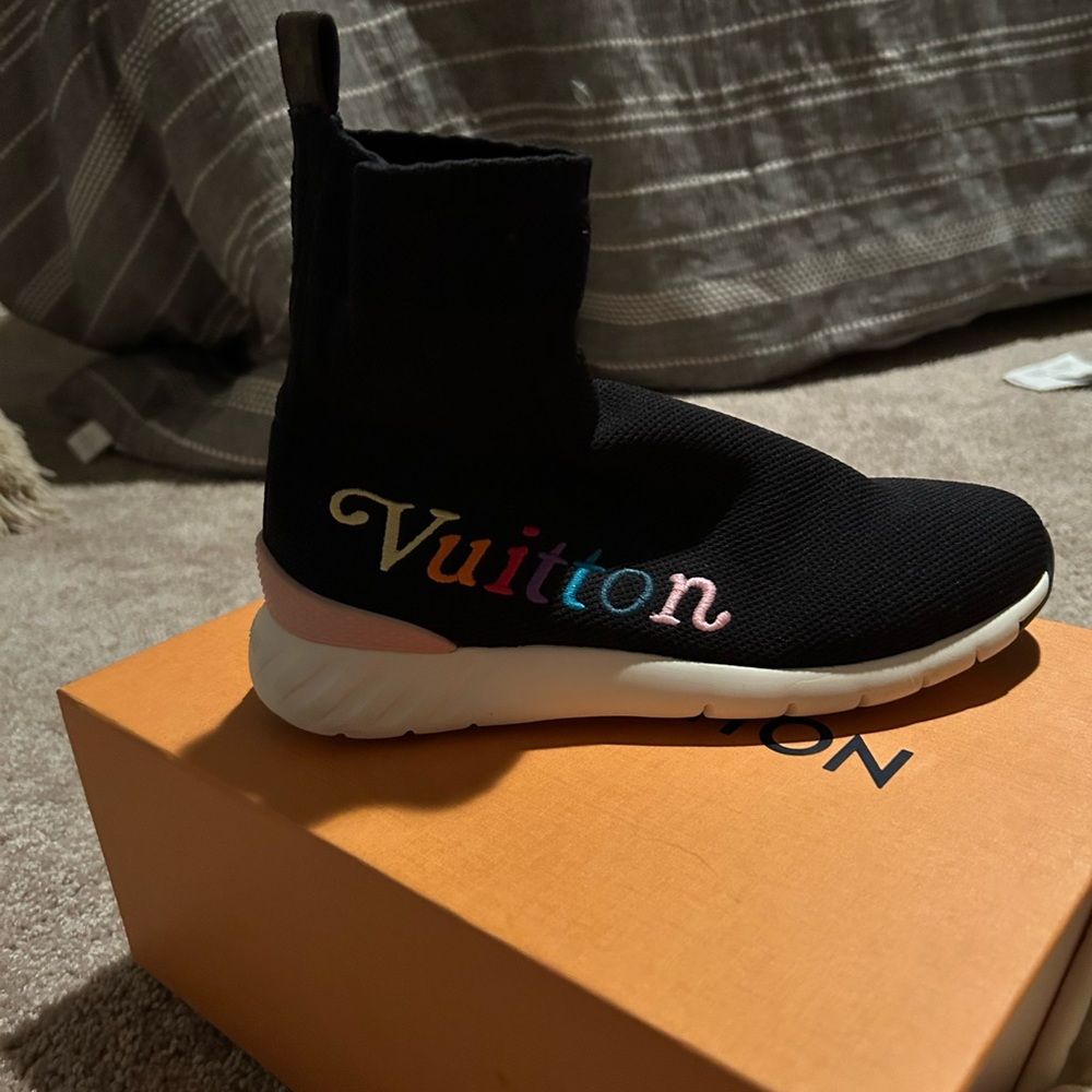 Louis Vuitton After Game High-Top Sneaker Sock Boots Stretch Fabric